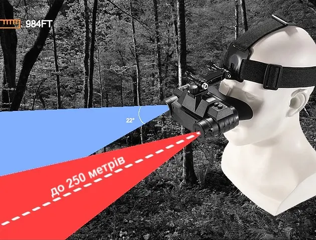 Прилад нічного бачення G1 4.5х 1920x1080P 940nm із кріпленням на голову + карта 32Гб - фото 9
