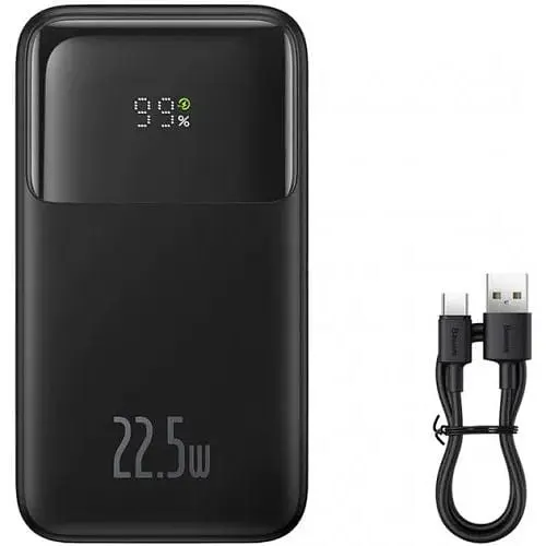 Зовнішній акумулятор Baseus Comet Series 20000mAh 22.5W 2024 чорний PPMD020101 - фото 6