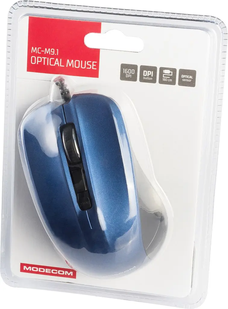 Компьютерная мышка ModeCom MC-M9.1 4кн. 1600dpi черно-синяя (M-MC-00M9.1-140) - фото 2