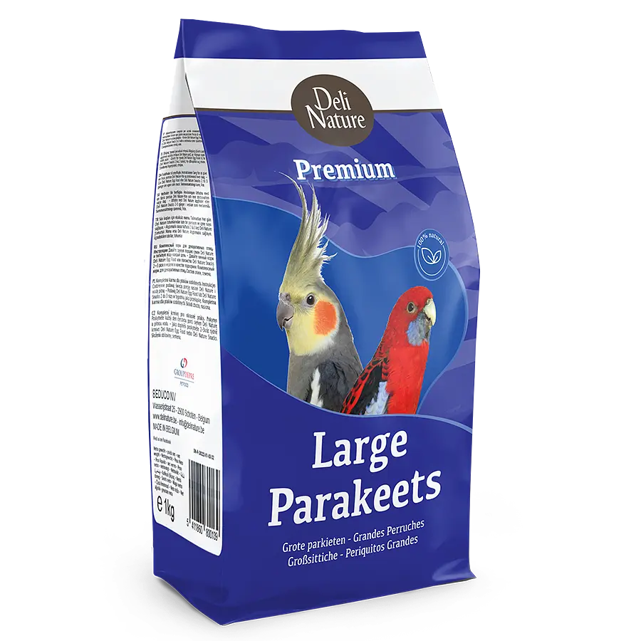 Корм для середніх папуг Deli Nature Premium Large Parakeets Делі Натюр повнораціонний 1 кг