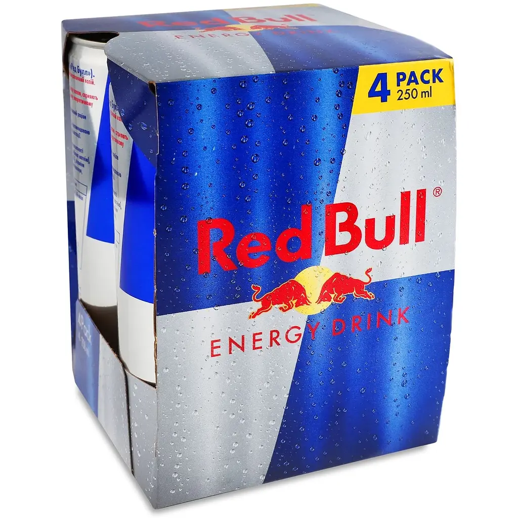 Набор упаковка энергетического напитка Red Bull среднеалкогольный безалкогольный 4 шт. х 250 мл - фото 3