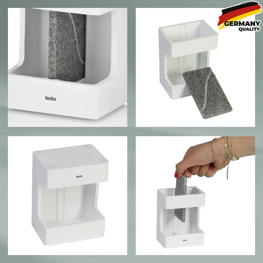 Стакан для зубних щіток Kela Cube 8.5х6.5х11.5 см білий (23693) - фото 2