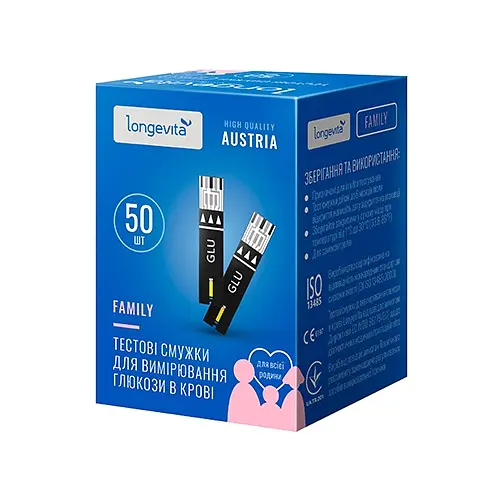 Тестовые полоски для глюкометра Longevita Family, 50 шт. (BS602) - фото 5
