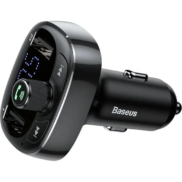FM-трансмиттер Baseus FM Launcher S-09 2.4A 2хUSB-A Black [CCMT000301] [96091] - фото 2