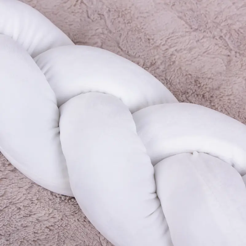 Коса захисна в ліжечко MirSon Kids Time 28-0001 White Velvet велюрова біла - фото 6