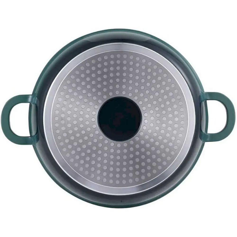 Сотейник Bergner Excalibur с крышкой 24 см зеленый (BG-36103-GR) - фото 5