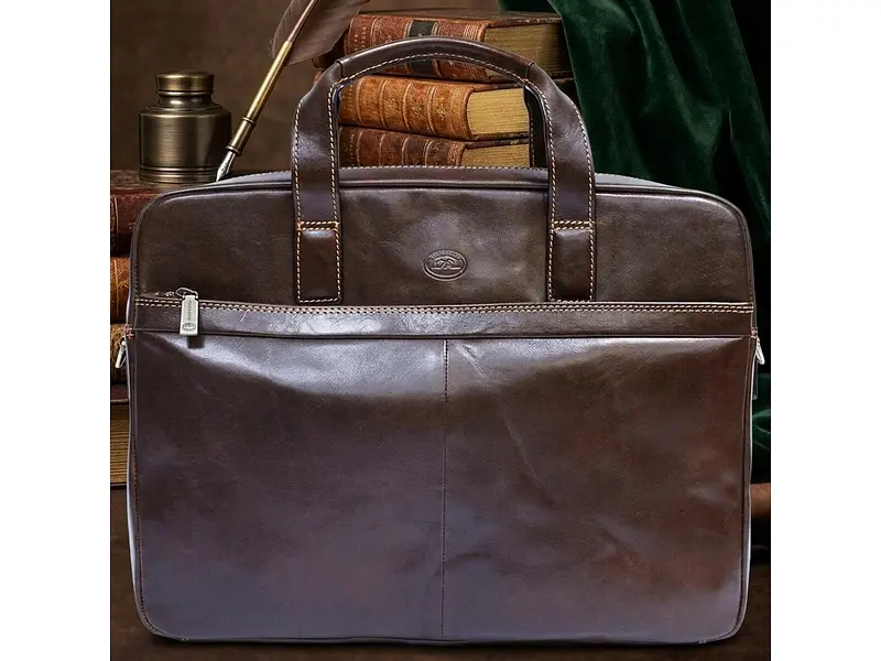 Чоловіча сумка-портфель Italico 9954-40 moro Коричнева 40x30x10 см TONY PEROTTI sum0029077 - фото 6