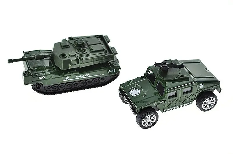 Набір іграшкових військових машинок металевих інерційних Military Series MB179, в коробці 4 штуки р.27, 3х4, 9х11, 4см - фото 3