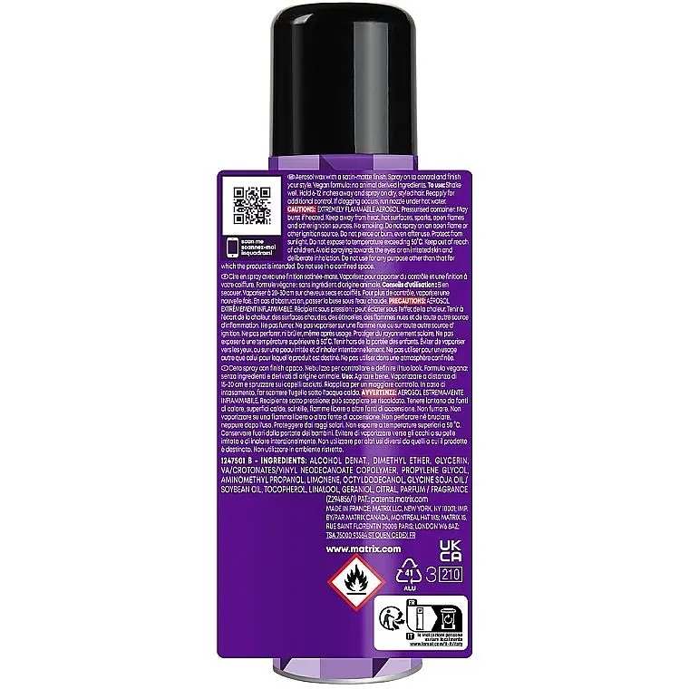Воск-спрей для волос Matrix Builder Wax Spray для контроля и моделирования прически финишный 250 мл - фото 2