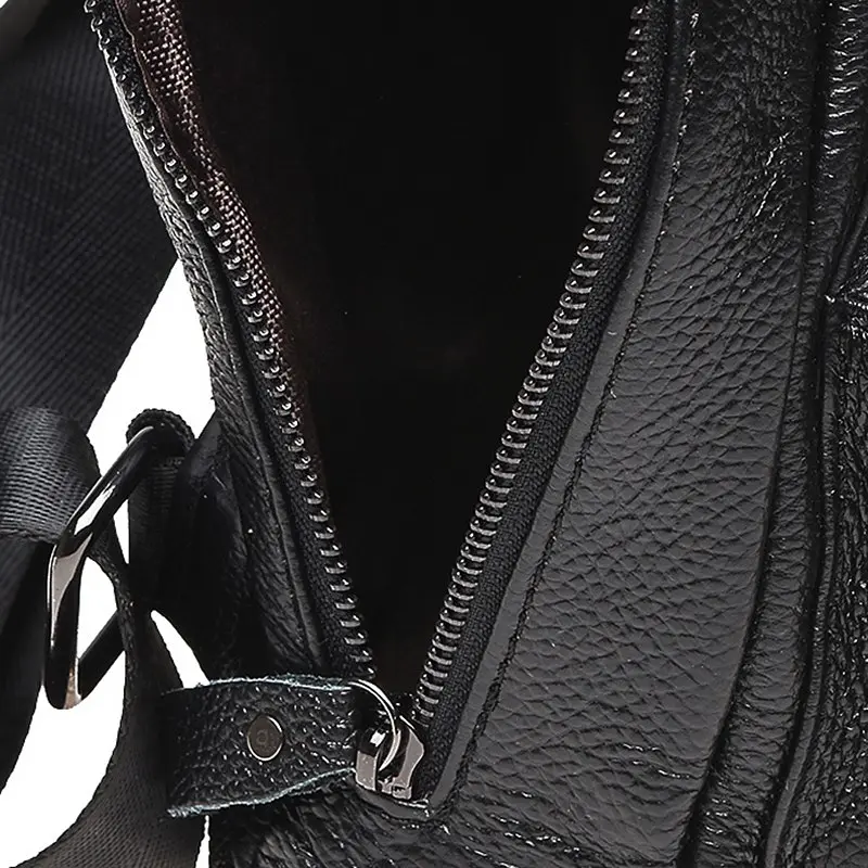 Чоловічий рюкзак Borsa Leather K1029 32x21x5 см Чорний (11003) - фото 8