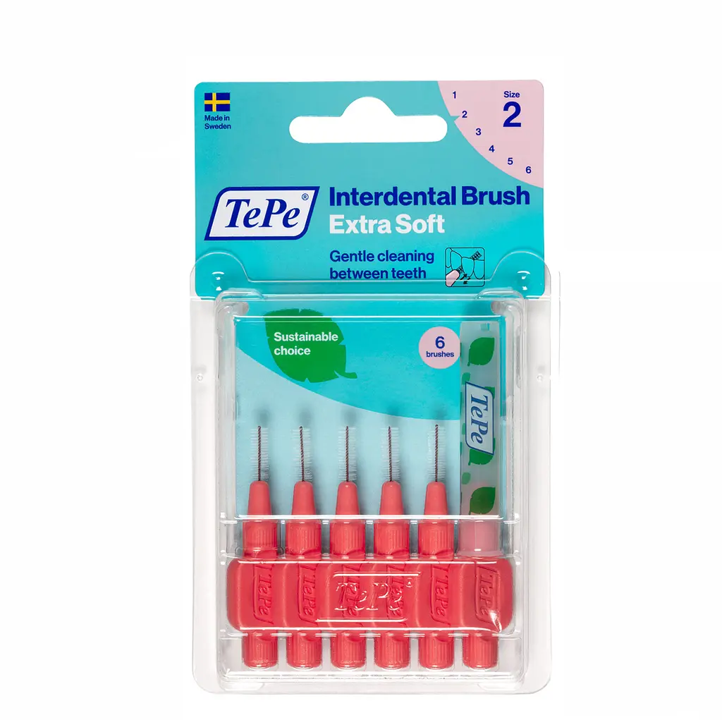 Міжзубна щітка TePe Extra Soft червона (0.5 мм), 6 шт - фото 4