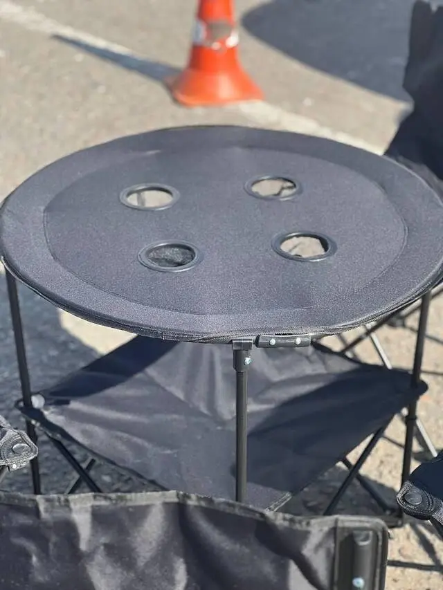 Туристичний комплект складних меблів для пікніка круглий стіл і стільці розкладний кемпінговий набір для саду і відпочинку природі - фото 4