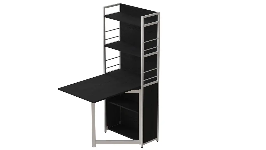 Стіл книжка з етажеркою Практик 2 Ferrum-decor 1555x640x990 Білий метал ДСП Сосна Кембра 16 мм (FRD-104634) - фото 4