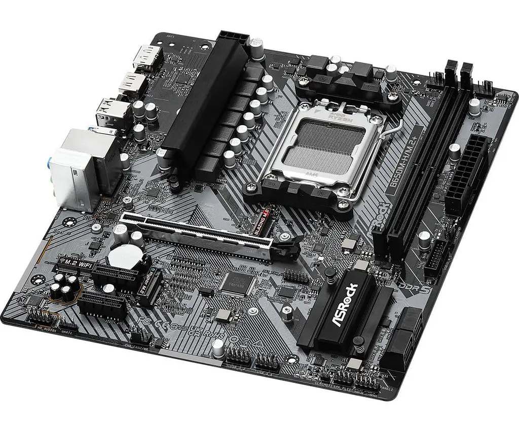 Материнська плата AsRock B650M-H/M.2+ (B650M-H/M.2+) (Socket AM5, AMD B650, Micro-ATX) - фото 2