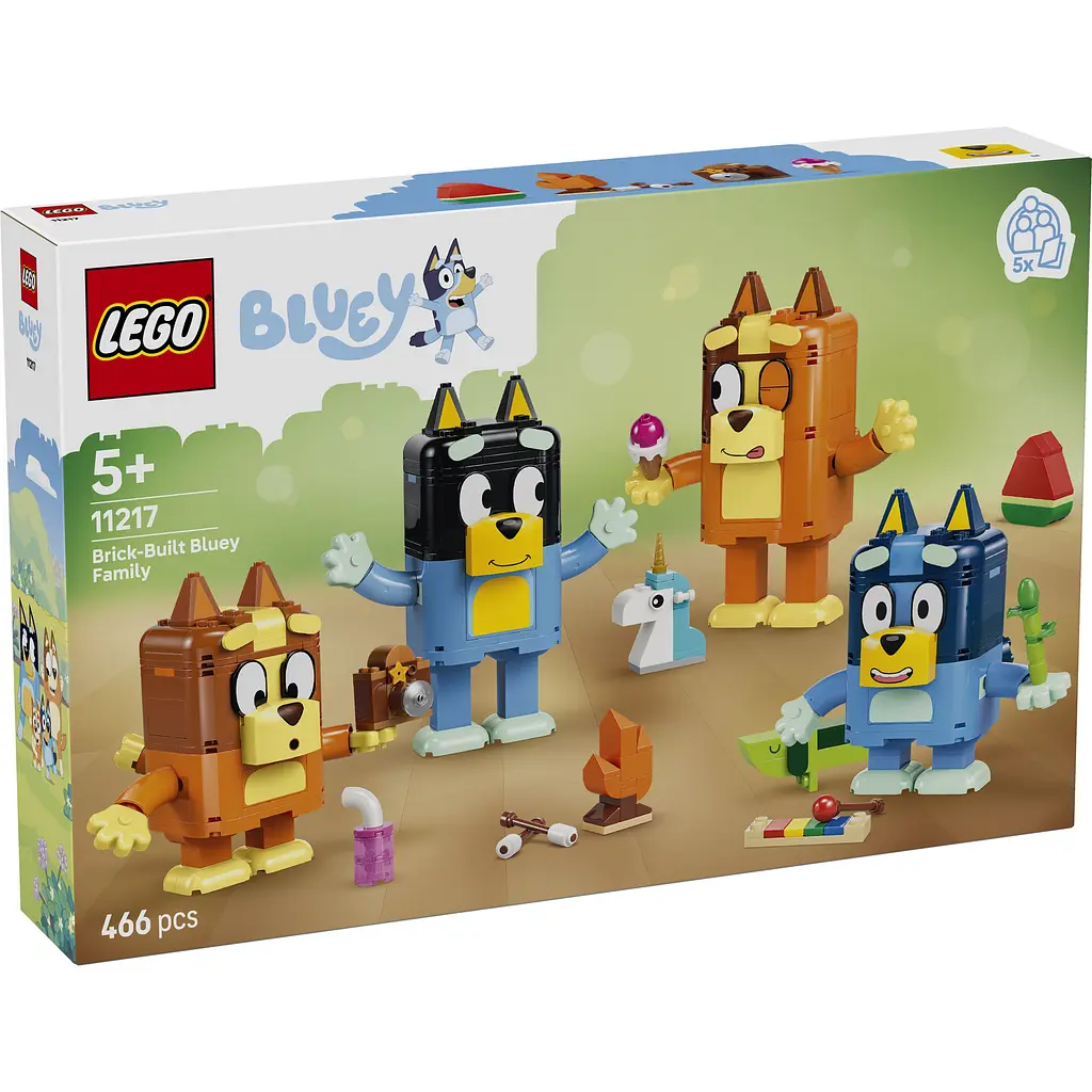 Конструктор LEGO Bluey Сім'я Блуї з кубиків (11217) - фото 3