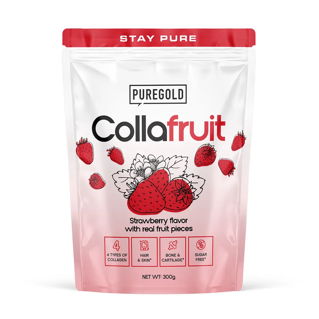 Гідролізований Колаген (типи I, II, III, V) зі Шматочками Полуниці CollaFruit - 300 г