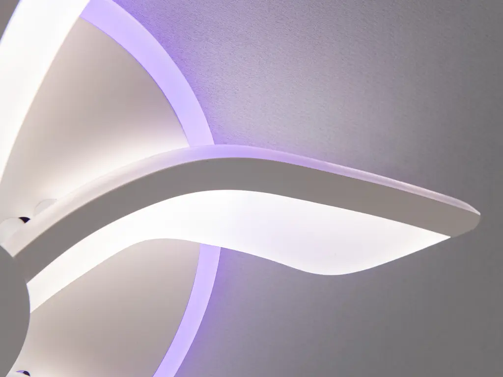 Люстра стельова LED Diasha 2480/3+3WH, 55W, 3200K-6500K, білий метал, сучасний стиль для дому - фото 5