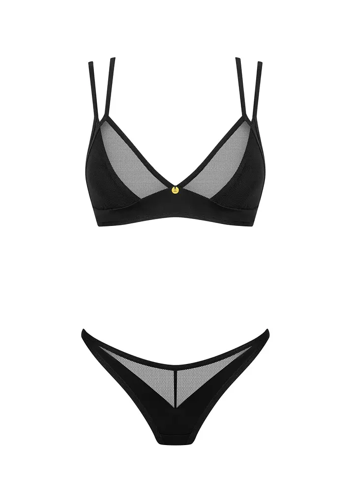 Комплект эротического белья Obsessive Nesari XS/S (черный) - фото 6