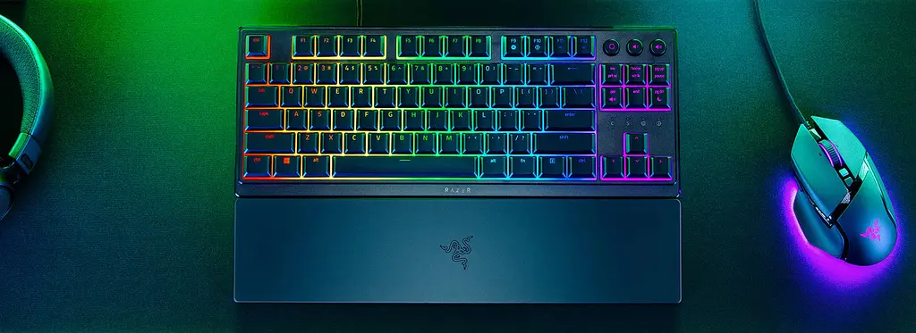 Клавиатура механическая Ornata V3 TKL 84key, Mecha-Membrane Switch, USB-A, EN/UK, RGB, черный Razer teh0013872 - фото 8