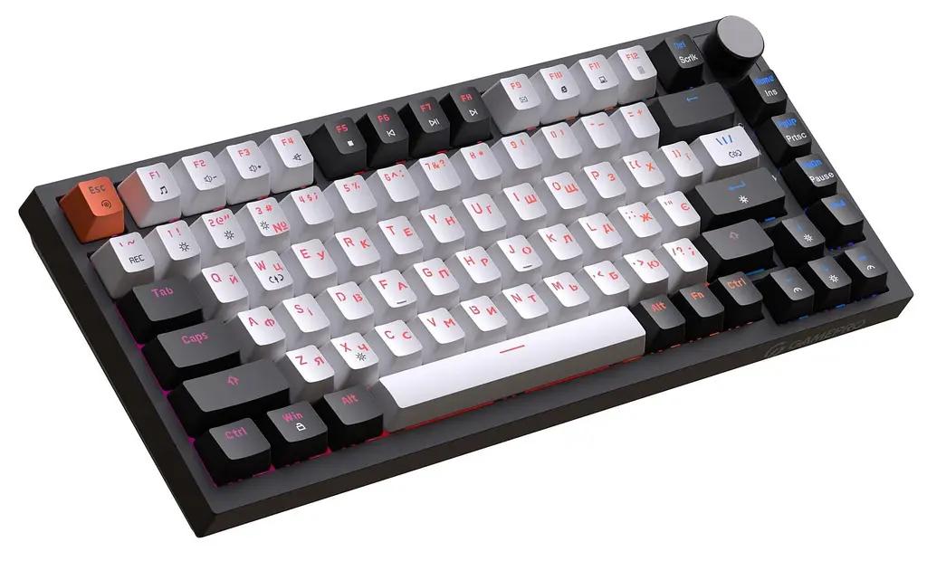 Клавіатура GamePro MK160 V2 Warden QLAB Sakura Black (MK160-V2-B-QS) U1 - фото 3