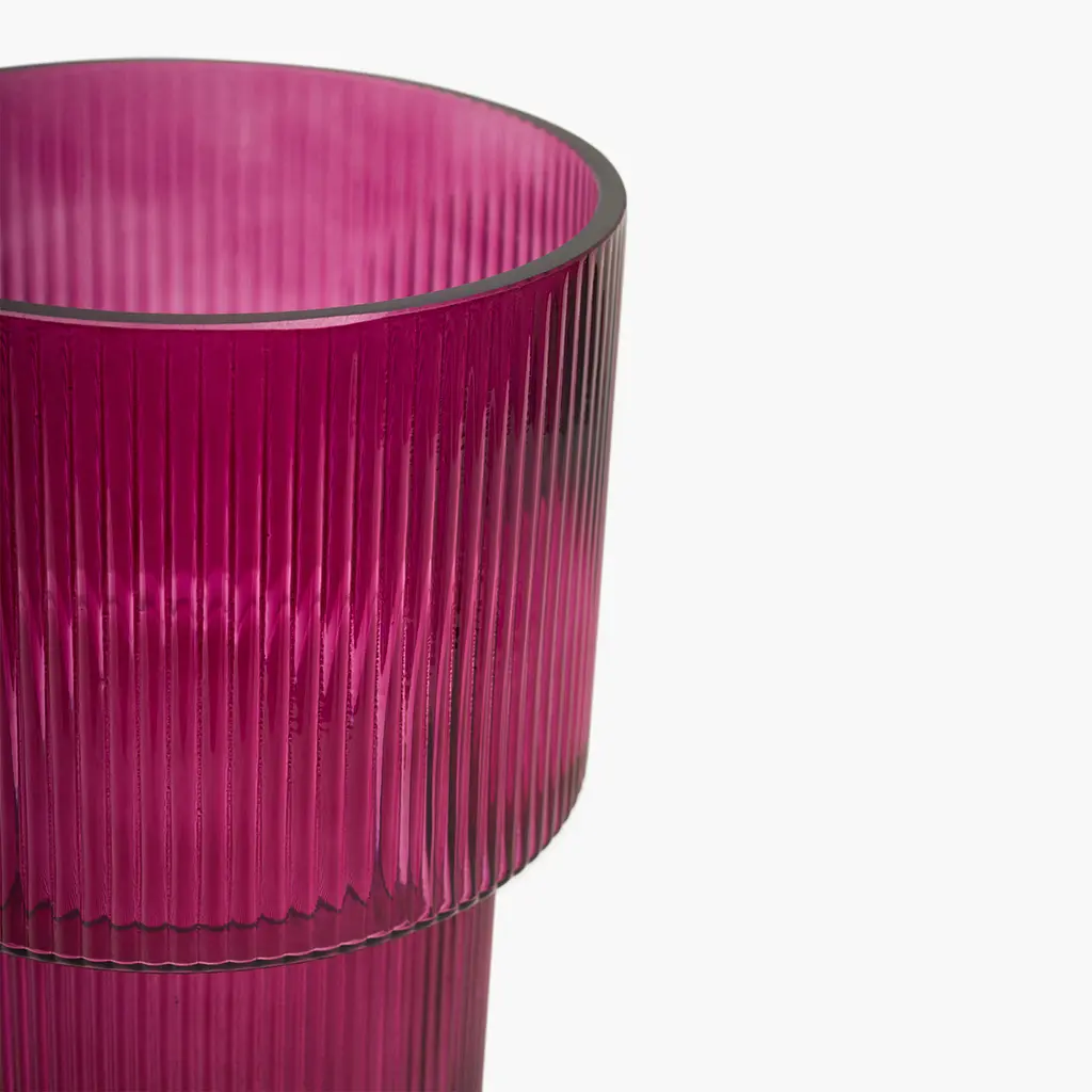 Ваза для квітів скляна MBM Home Футуризм 105х245 мм фіолетова (VB-10 M PURPLE) - фото 4