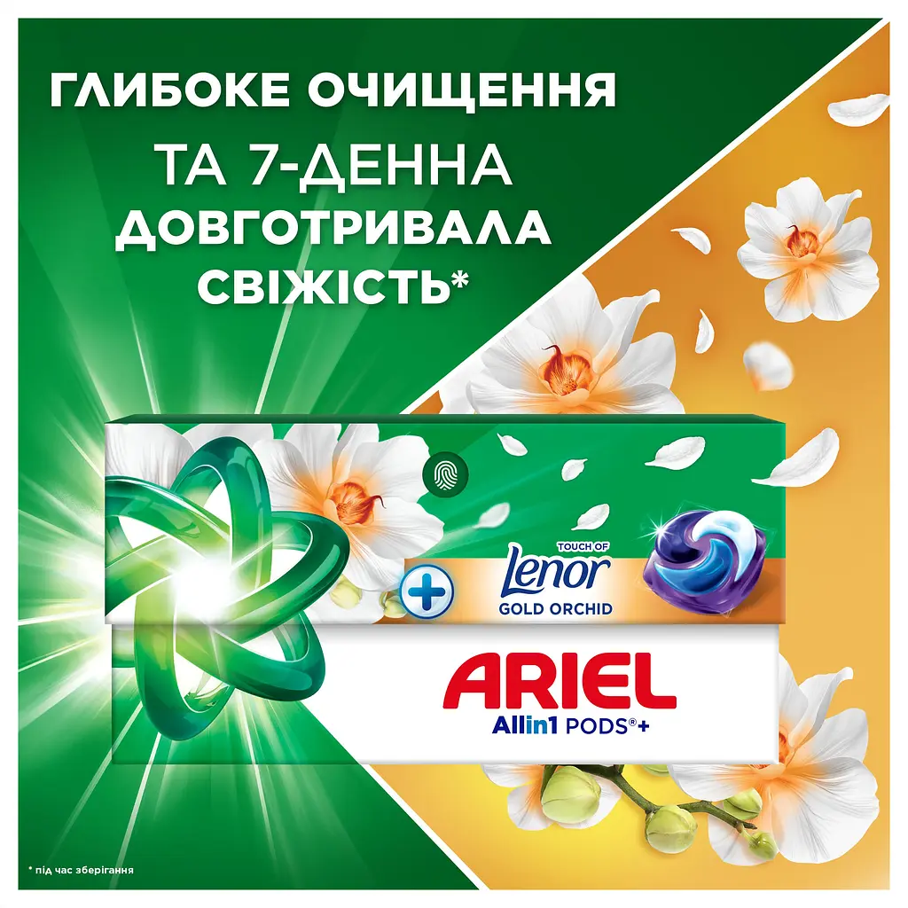 Капсулы для стирки Ariel Все в 1 Прикосновение Lenor Золотая орхидея 26 шт. - фото 4