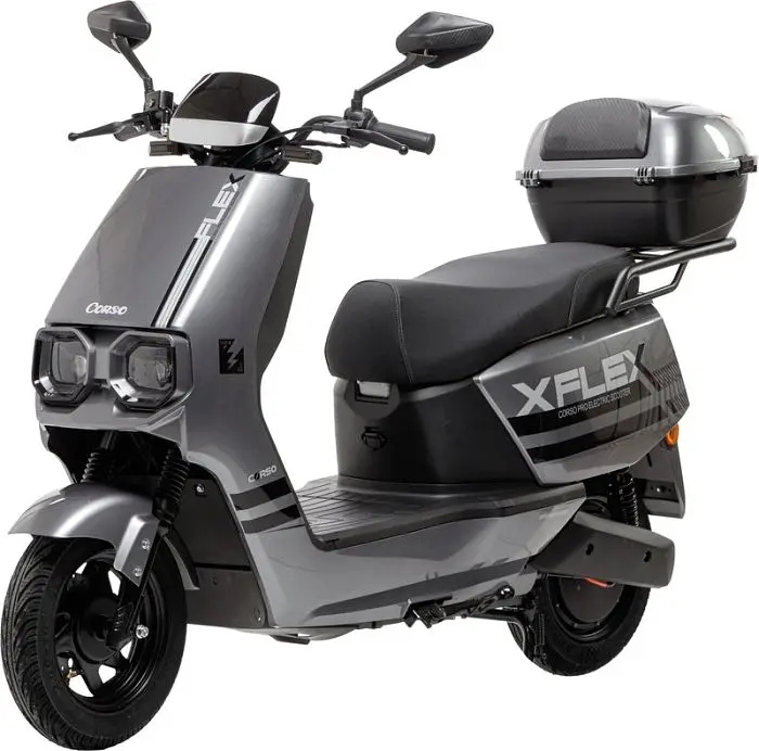 Электроскутер Двухместный Corso FLEX (1800W 72V/35Ah LiFePO₄) Серый - фото 2