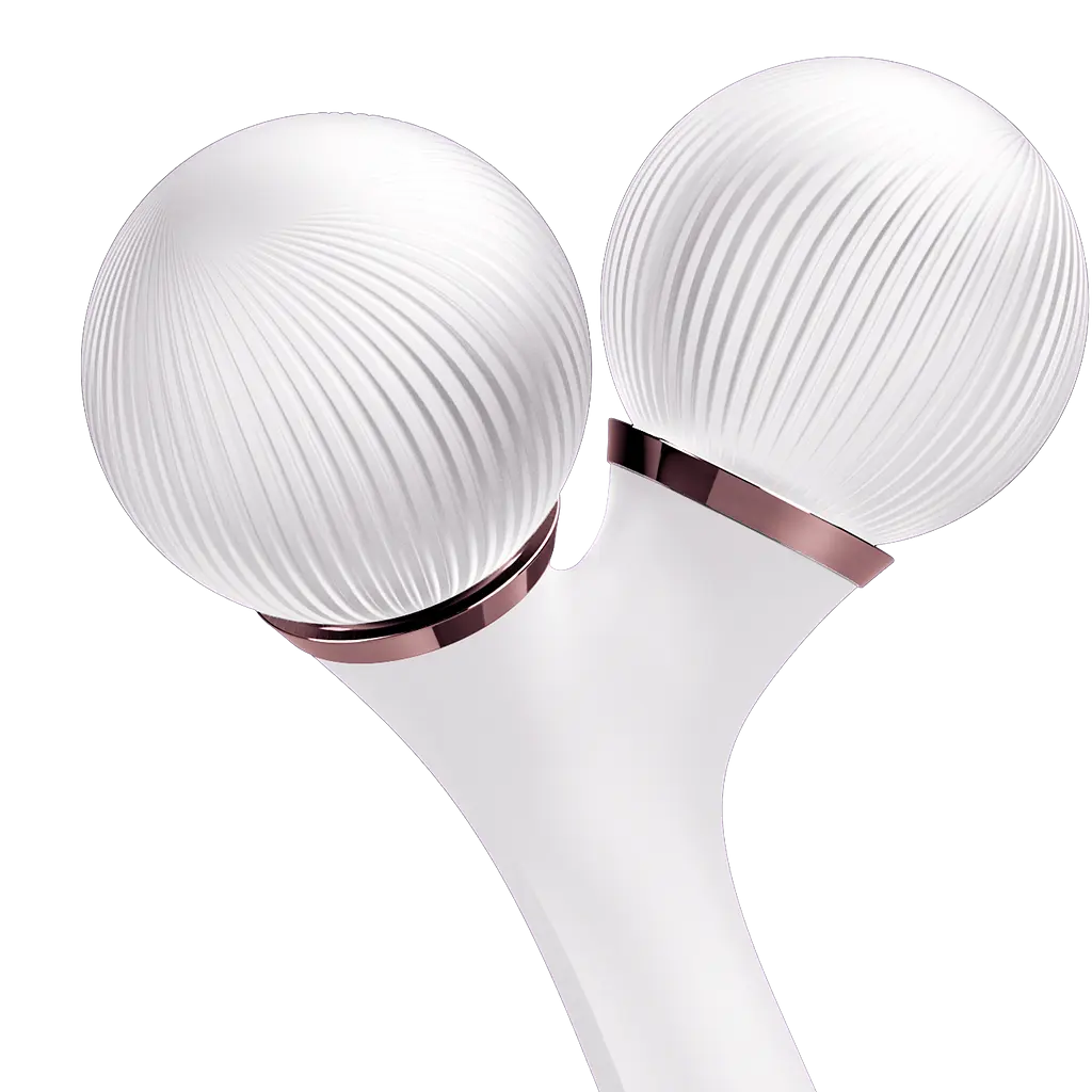 Электронный звуковой ролик для лица и тела GESKE Sonic Facial & Body Roller 4 в 1 пудровый - фото 2