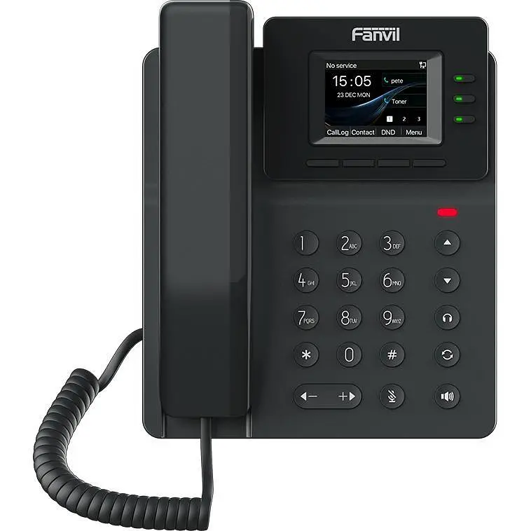 Fanvil Телефон IP V60P 2xFE LAN, 4 SIP line, SW Linux, PoE, 2.4" кольоровий дисплей - фото 2