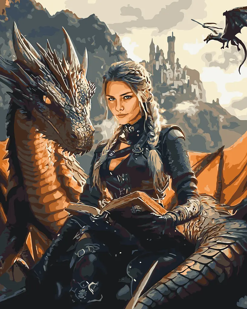Картина за номерами Четверте крило. Обрана драконом 40x50 см Origami LW 3522