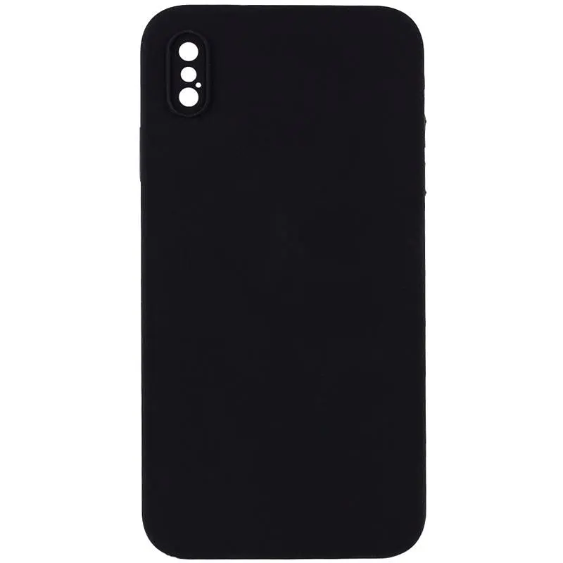 Чохол Silk Square Full Camera Protective (AA) NO LOGO для Apple iPhone X / XS (5.8") Чорний / Black