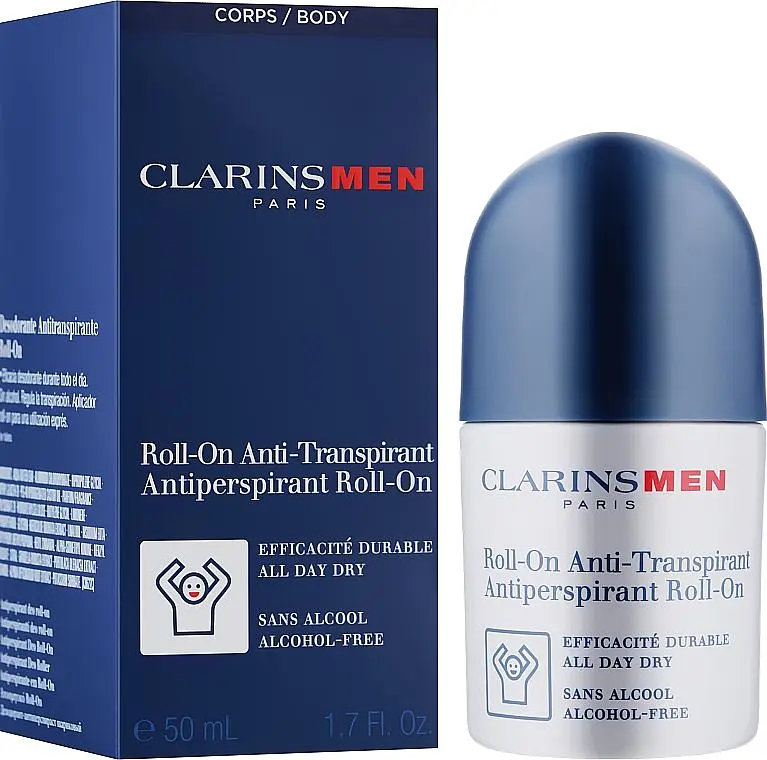 Дезодорант-антиперспірант для тіла роликовий 50 мл Clarins Men Roll-On Anti-Transpirant - фото 2