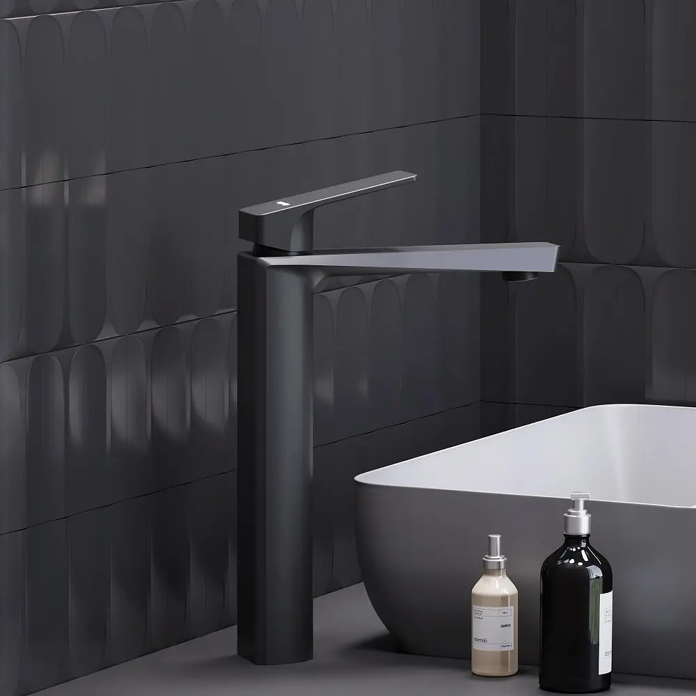 Змішувач для умивальника Damixa Merkur високий black 400250300 - фото 3