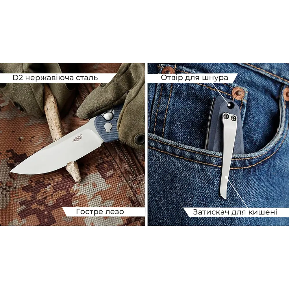 Нiж складаний Firebird FH926-GY сірий - фото 7