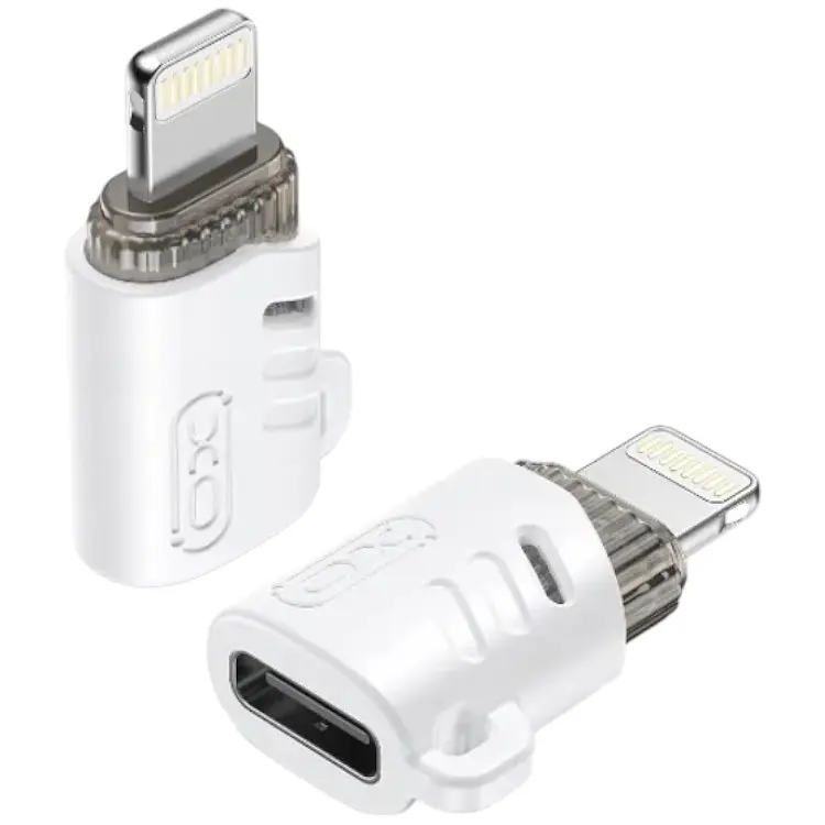 Перехідник XO NB256E Type-C female to Lightning adapter White