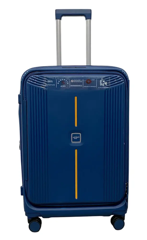 Валіза середня Airtex 647 поліпропілен M Синій - фото 8