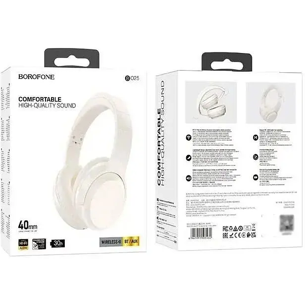 Бездротові навушники Borofone BO25 Bluetooth White - фото 3