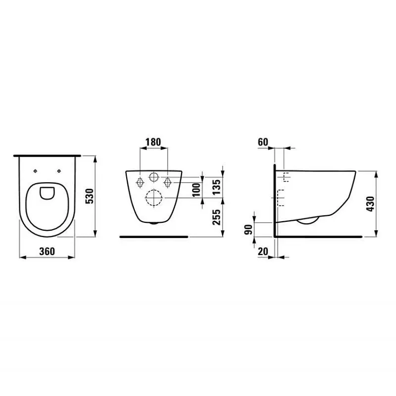 Комплект інсталяція Geberit Duofix 458.126.00.1 + унітаз Laufen Pro Rimless H8669570000001 з кришкою Soft Closing, Білий - фото 3
