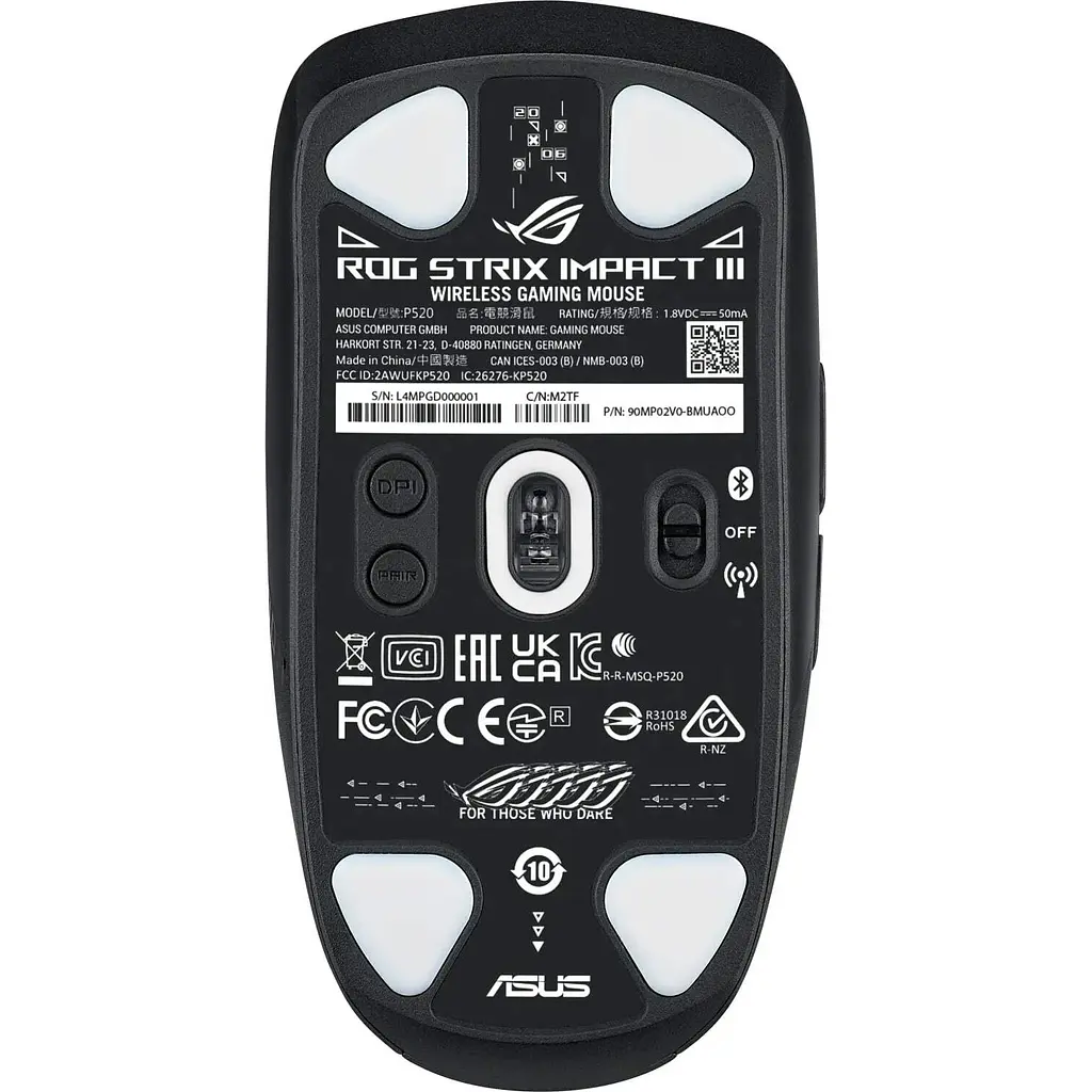 Мышь Asus ROG Strix Impact III Wireless (90MP03D0-BMUA00) [103966] - фото 6