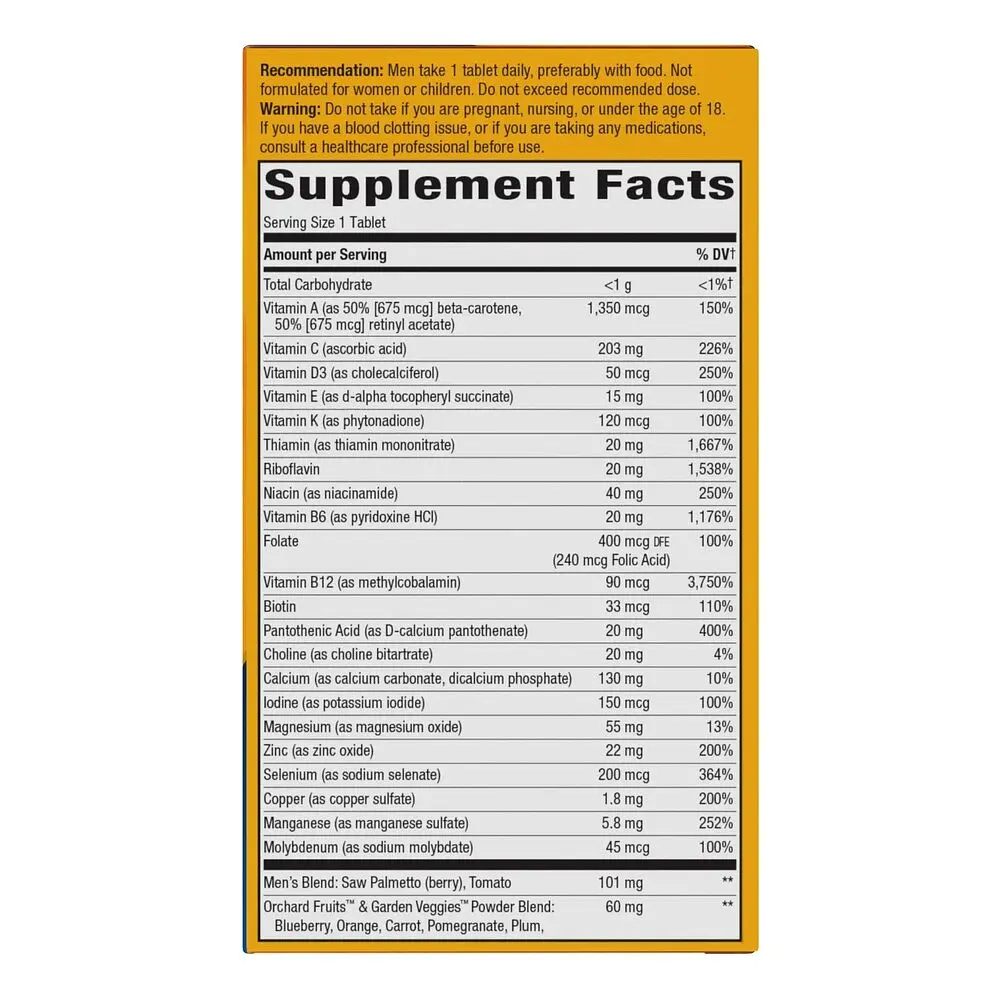 Вітаміни та мінерали Nature's Way Alive! Once Daily Men's 50+ Ultra Potency, 60 таблеток - фото 3