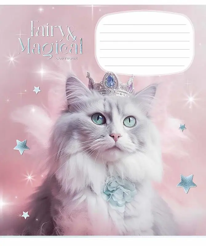 Тетрадь общая Школярик Fairy cats в линию 12 листов 30 шт. (012-3316L) - фото 4
