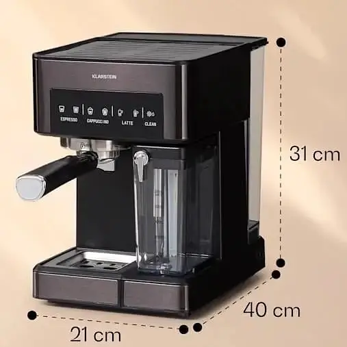 Кофеварка Klarstein Arabica Comfort 1350 W 20 бар (10041523) Черный - фото 2