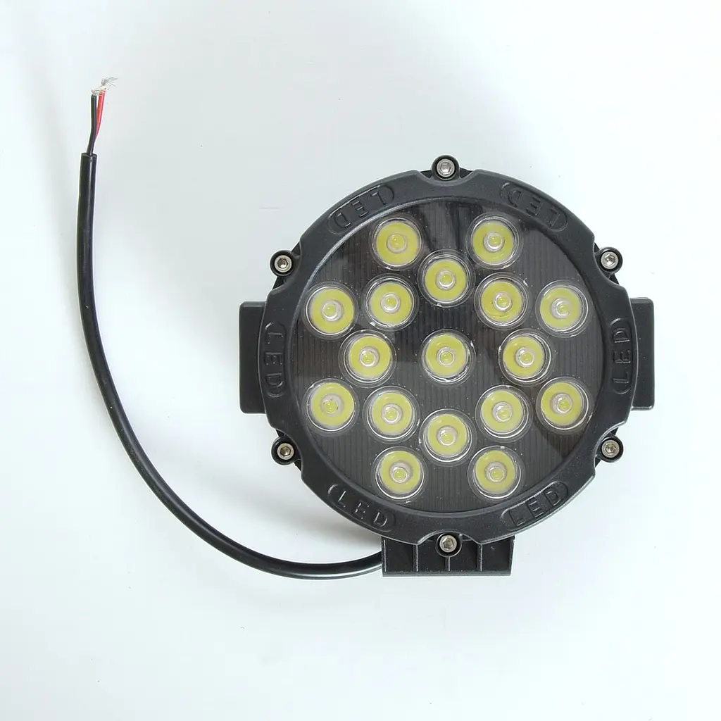 Додаткова LED фара 51W (3W x 17) 10-30V Ø 163x60 mm Далека (103 51W) 1 шт. (3437) - фото 2