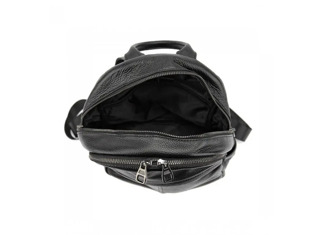 Шкіряний жіночий чорний рюкзак F-FL-NWBP27-1138A Olivia Leather - фото 2