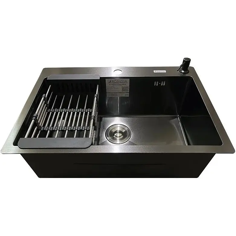 Кухонная мойка Romzha Arta U-600S BL - фото 5