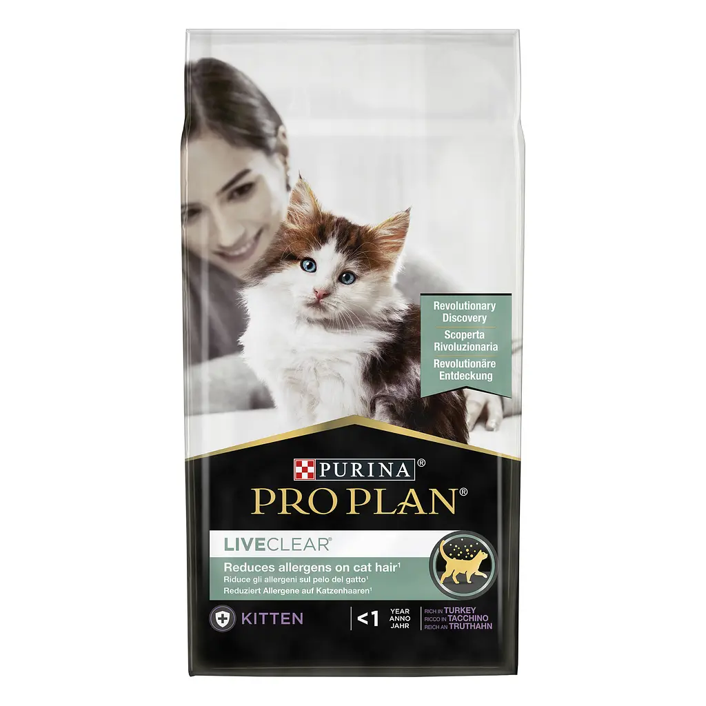 Сухий корм для кошенят для зменшення алергенів на шерсті Purina Pro Plan LiveClear Kitten з індичкою 1.4 кг (12466185) - фото 2