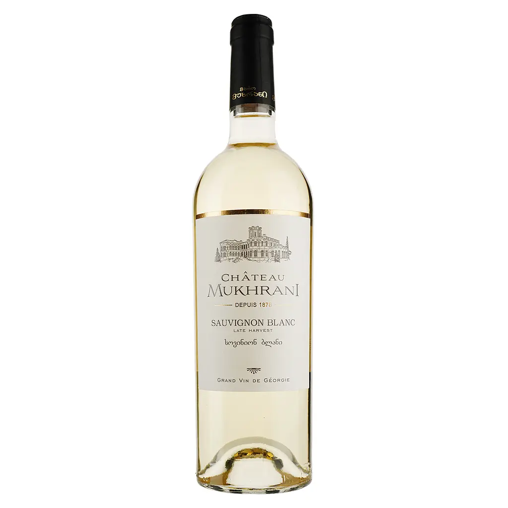 Вино Chateau Mukhrani Sauvignon Blan, пізнього збору, біле, напівсолодке, 13%, 0,75 л (713951) - фото 1