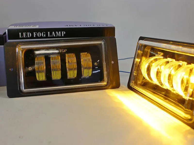 Протитуманні фари LED фари ВАЗ 2110-15 / 60W / Лінза / Регулювання висоти / Жовте та біле світло 1 шт. - фото 2