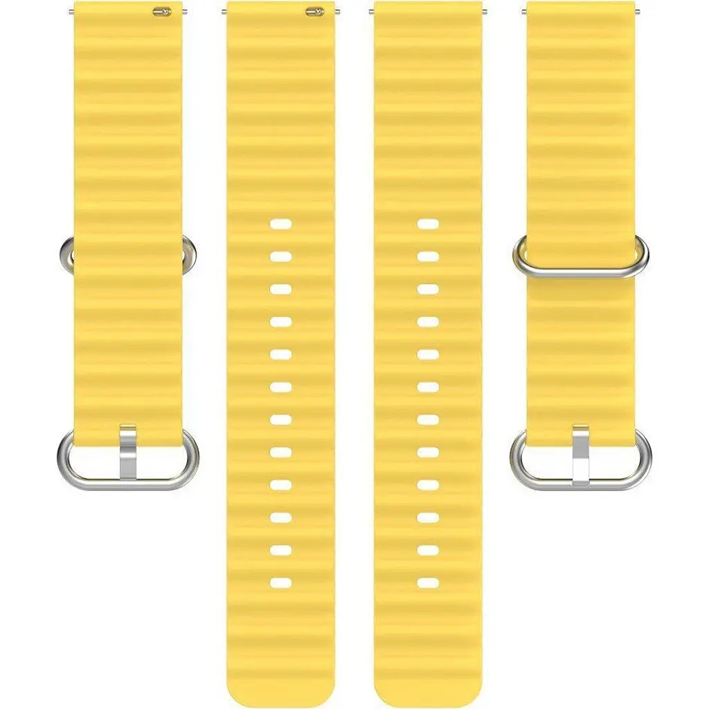 Універсальний ремінець для смарт-годинників Ocean Band 22mm Yellow [84726] - фото 4