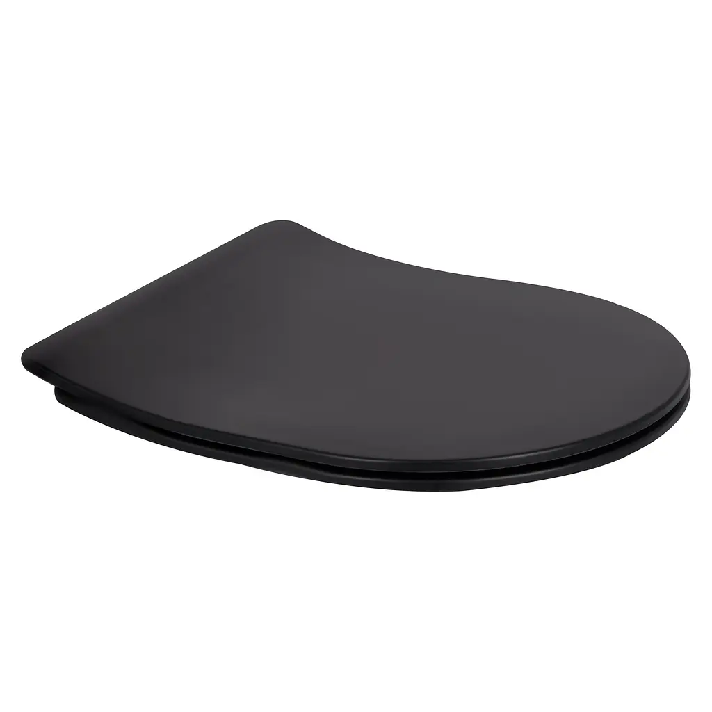 Унитаз подвесной Qtap Taurus безободковый с сиденьем Soft-close QT2433084EUQMB, Черный матовый - фото 10